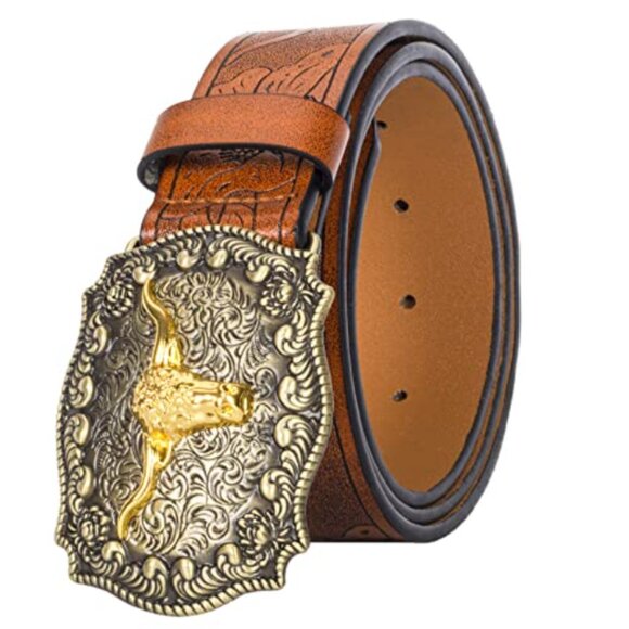 Western Cowboy Leather Belt main image 4